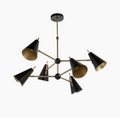 Reece 6 Light Pendant Light | Brass & Black