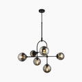 Niamh 6 Light Pendant Light | Smokey Grey & Black