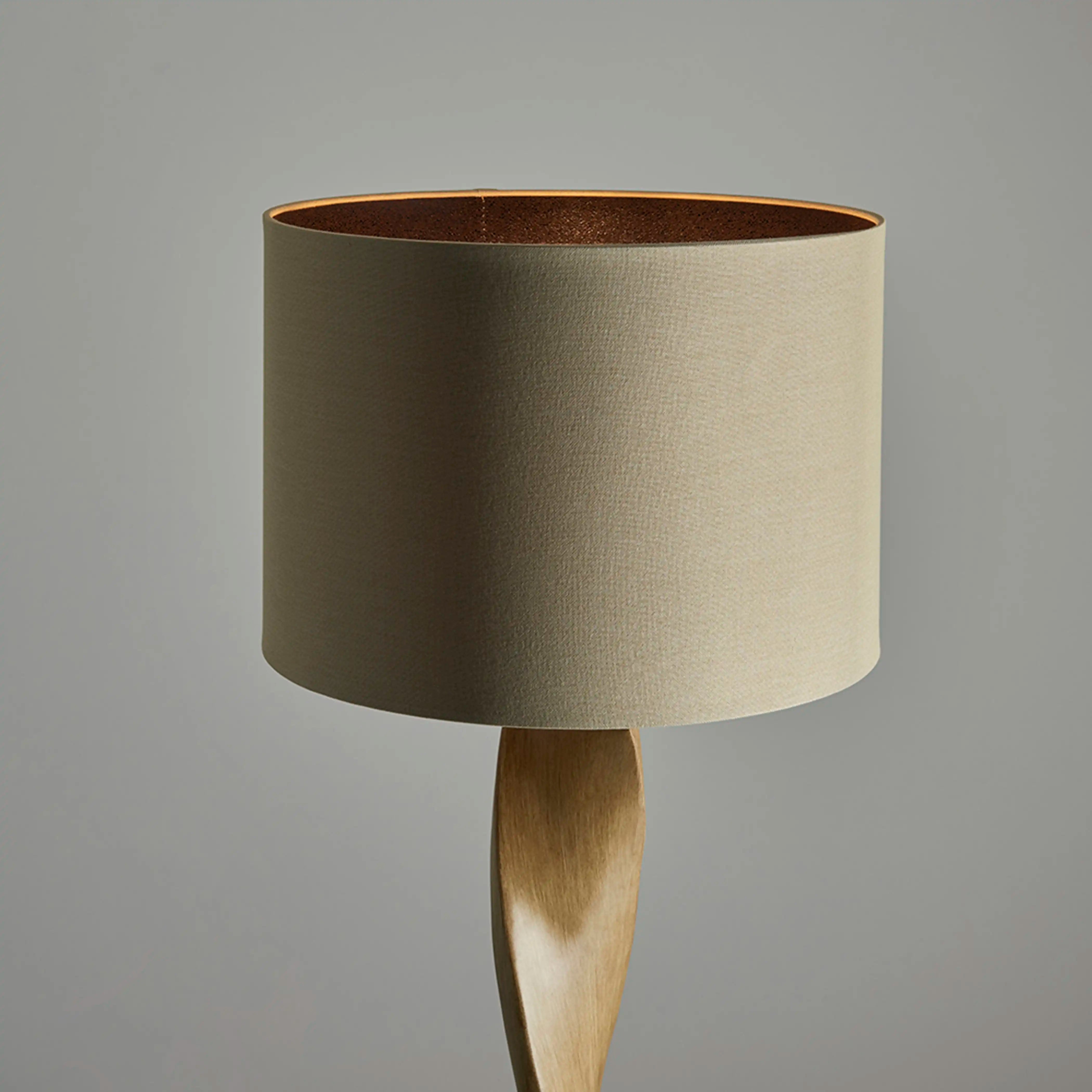 Abia Floor Lamp | Natural Linen & Oak