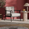 Lola Accent Chair | Speckled Stone Sustainable Boucle & Walnut