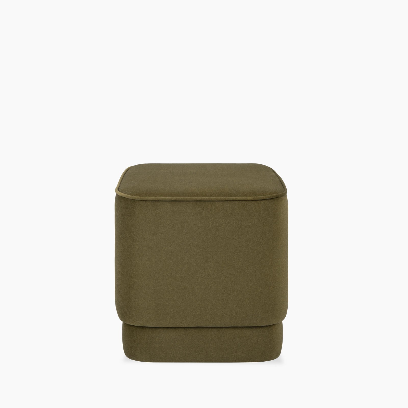 Soho Pouffe | Moss Green Sustainable Mohair Velvet