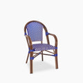 Emilia Carver Dining Chair | Blue & Cream