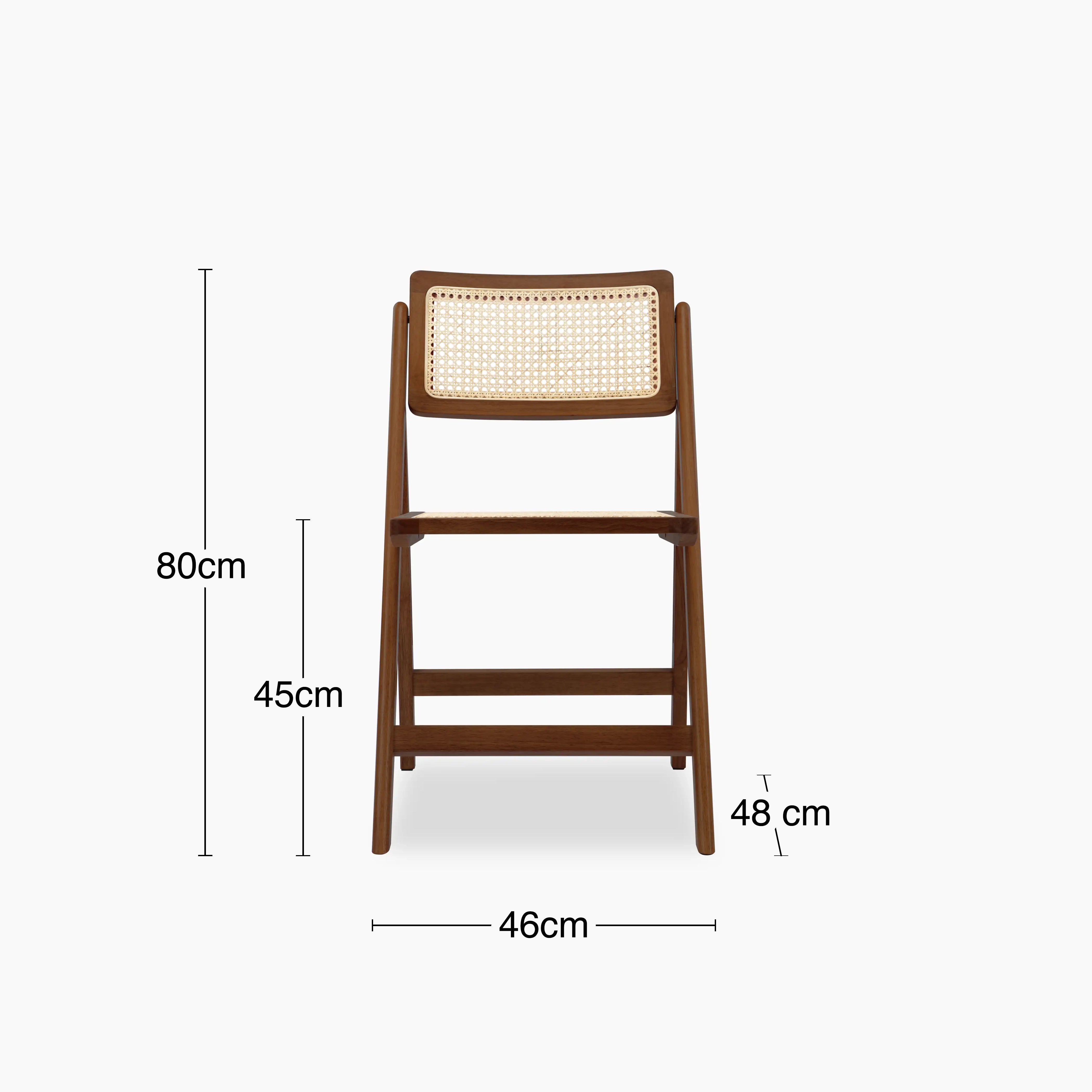 Elynn Folding Wooden Dining Chair | Walnut