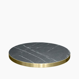 Phoenix Round Table Top | Black & Brass