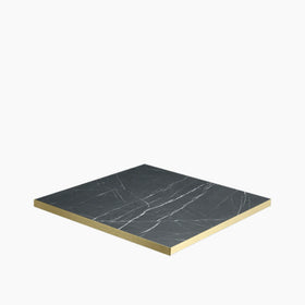 Phoenix Square Table Top | Black & Brass