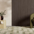 PLAANKED 3cm Flexible Ribbed Wall Panel | Smoked Walnut