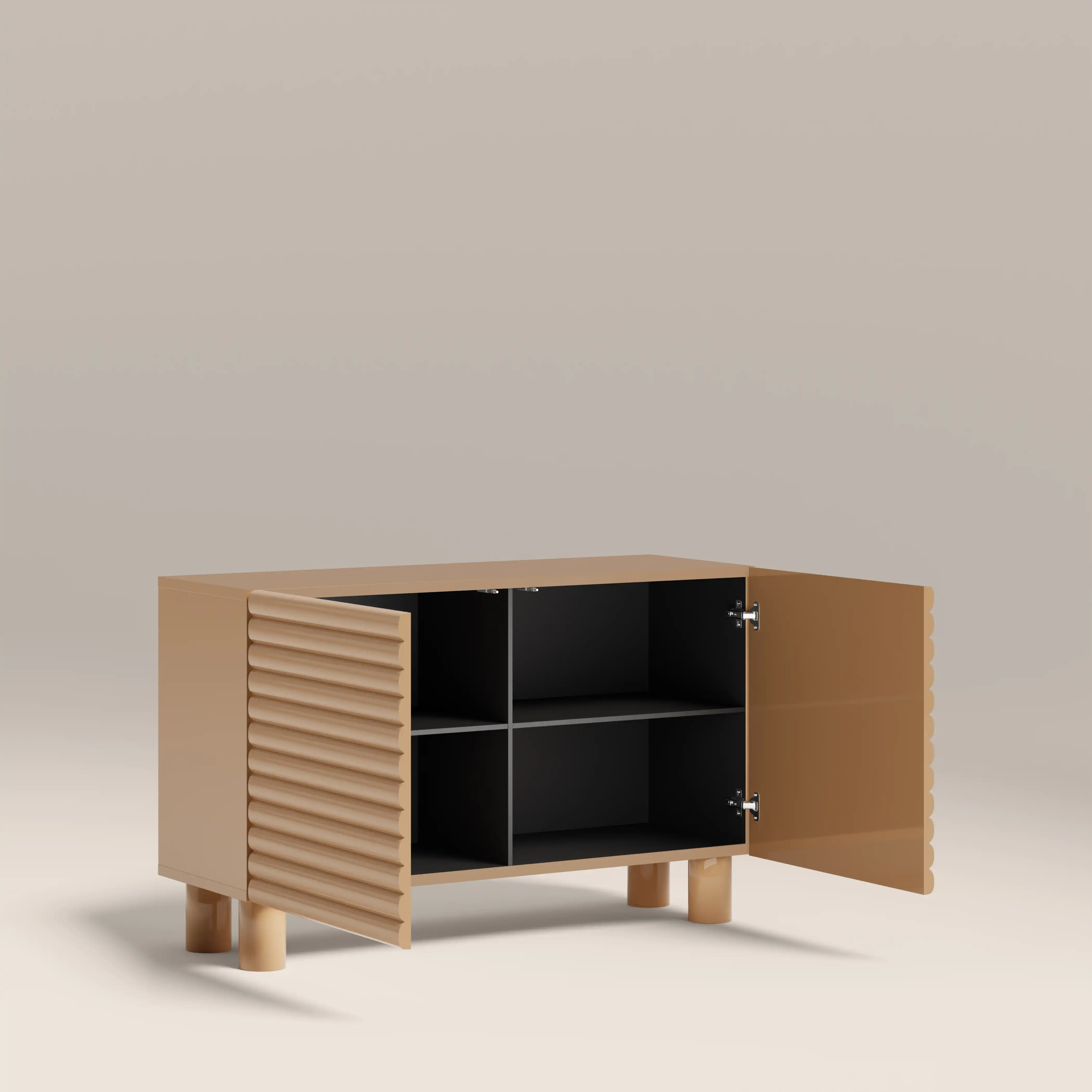Raphael 2 Door Sideboard | High Gloss Taupe