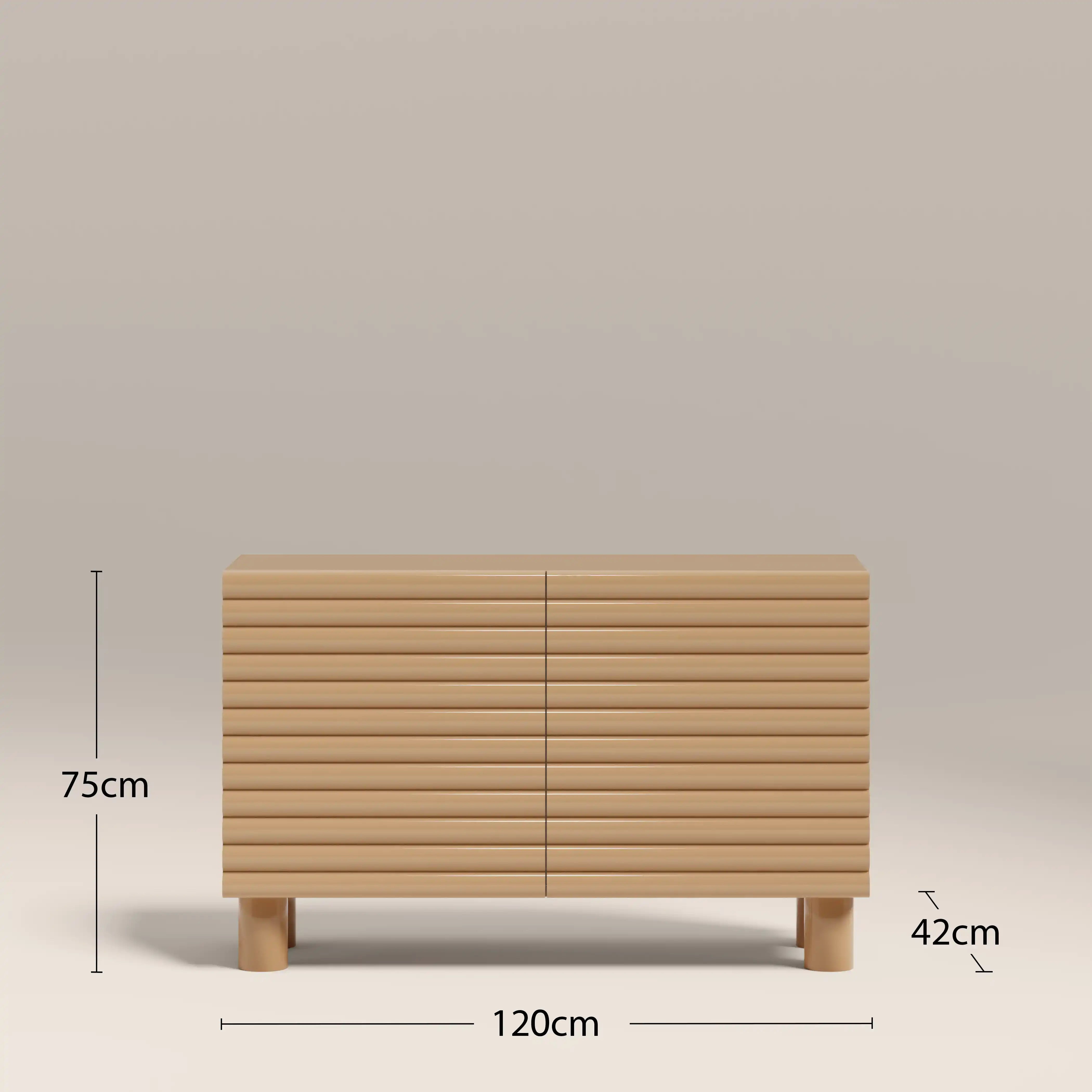 Raphael 2 Door Sideboard | High Gloss Taupe
