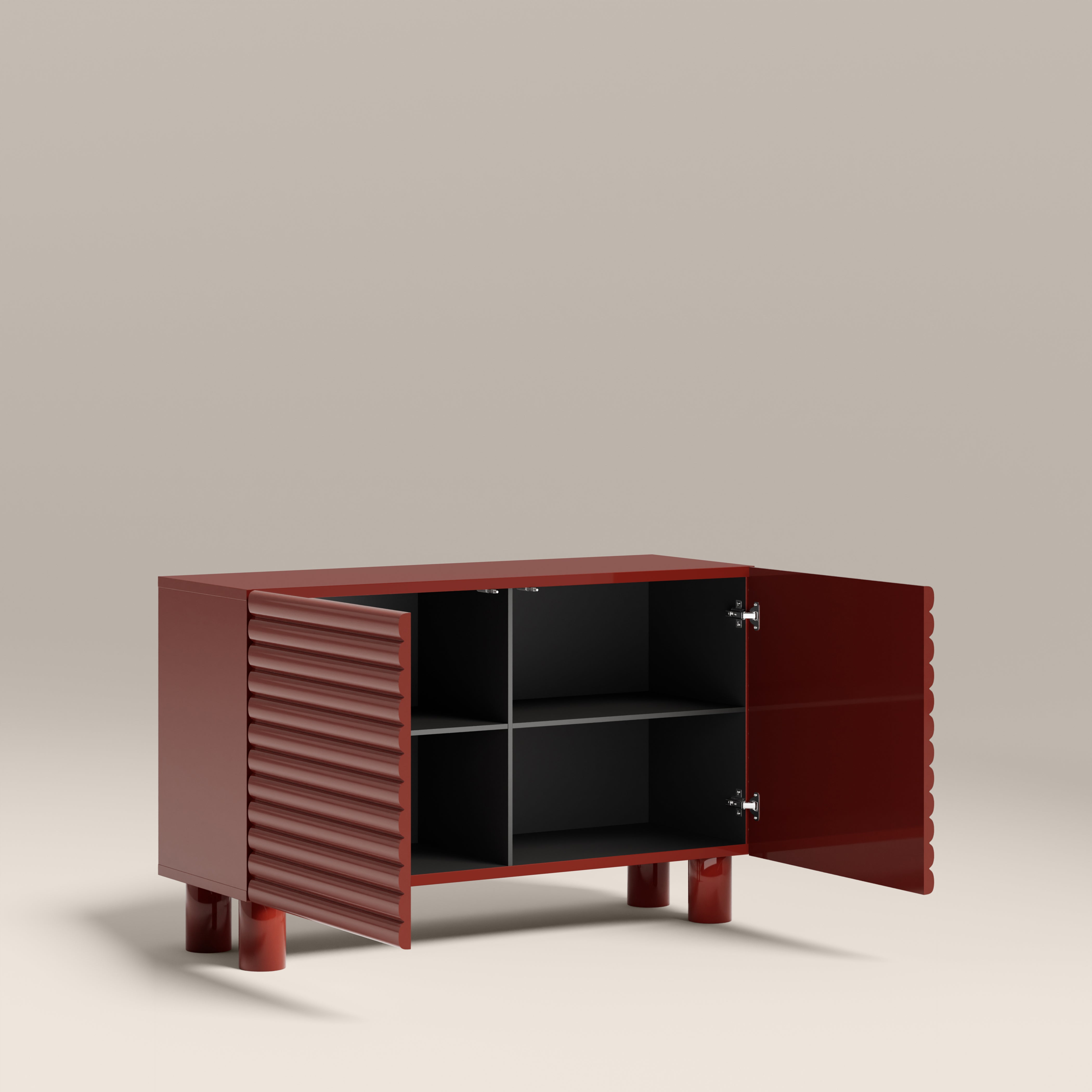 Raphael 2 Door Sideboard | High Gloss Burgundy