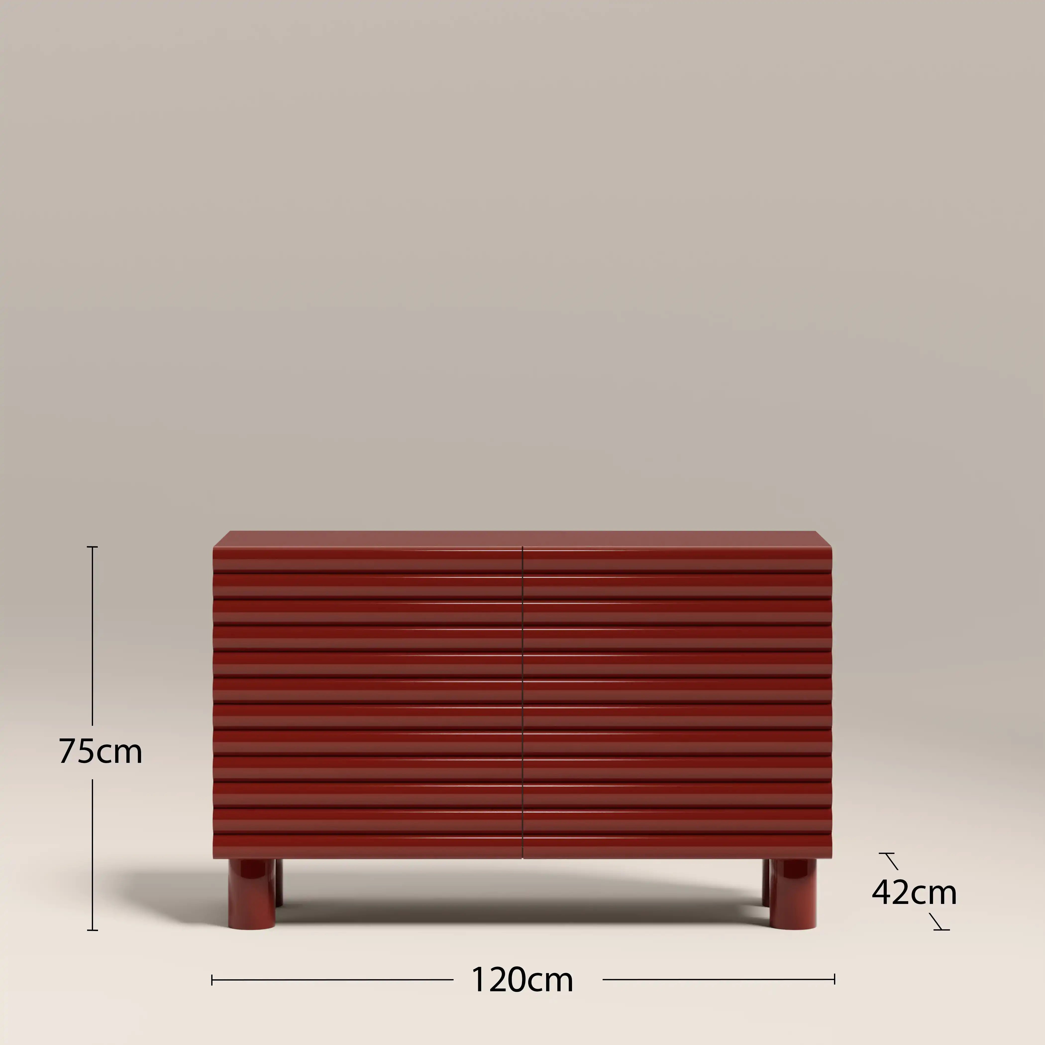 Raphael 2 Door Sideboard | High Gloss Burgundy
