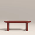 Raphael Oval Coffee Table | High Gloss Burgundy