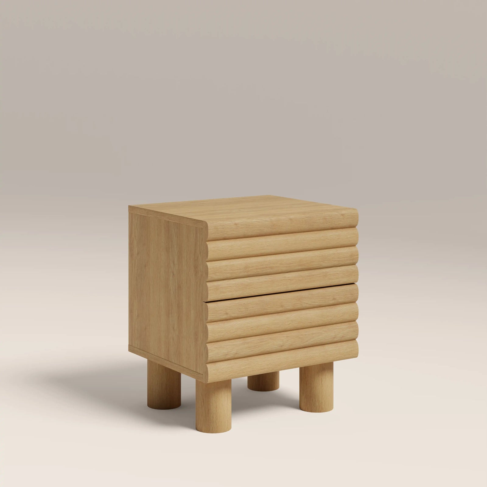 Raphael 2 Drawer Wooden Bedside Table | Oak