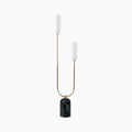 houseof 2 Light Curve Floor Lamp | Olive Green Marble