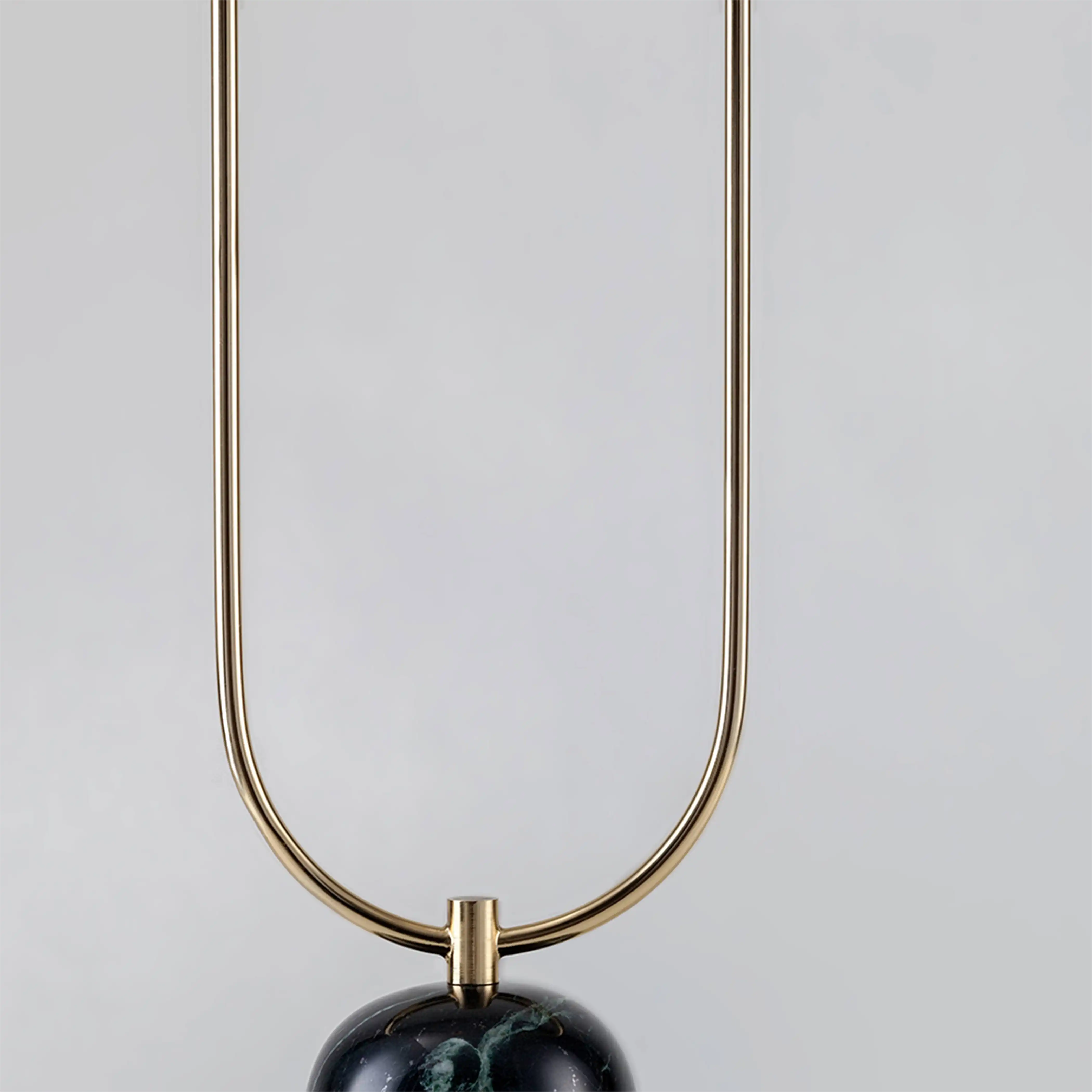 houseof 2 Light Curve Floor Lamp | Olive Green Marble
