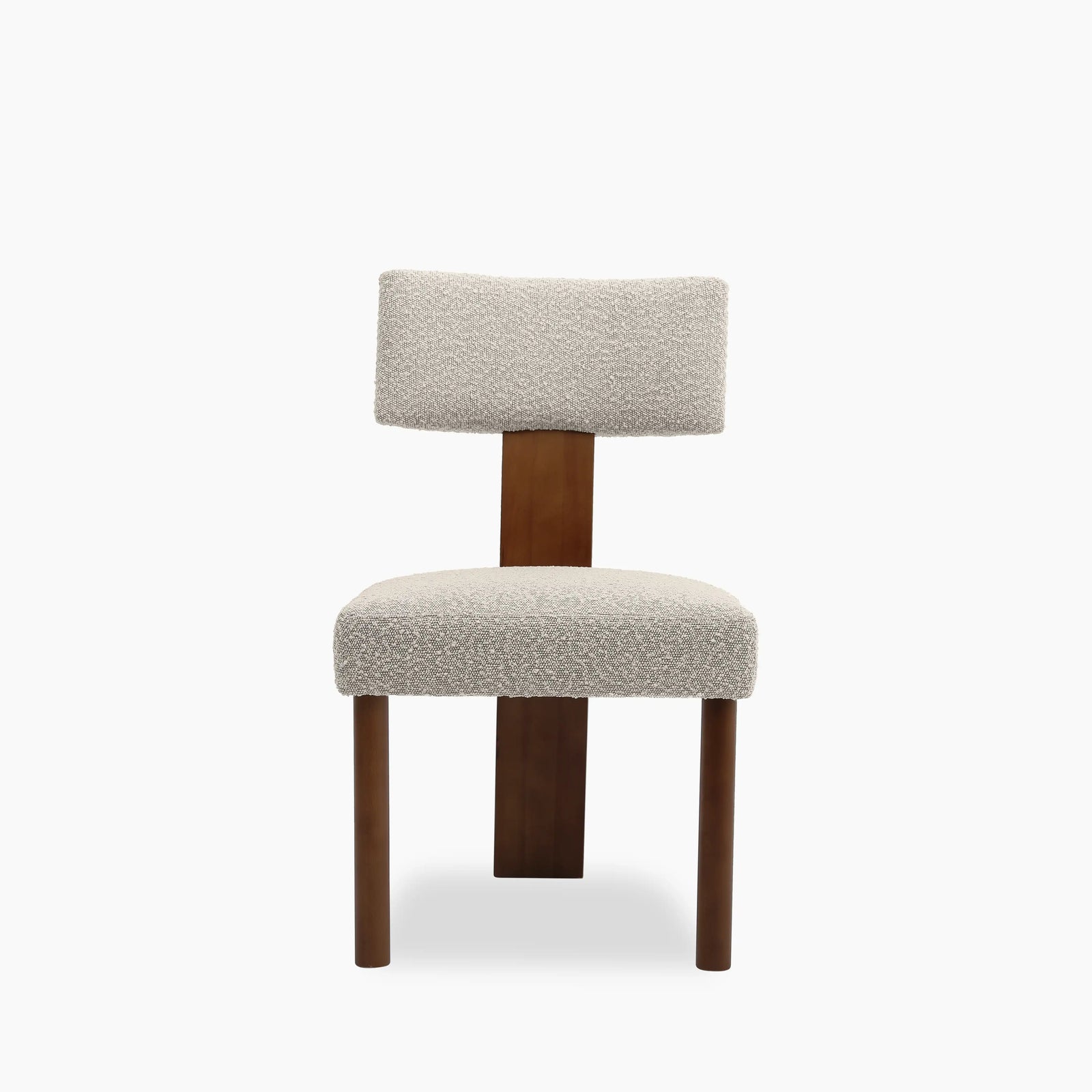 Jose Dining Chair | Speckled Stone Sustainable Boucle & Walnut
