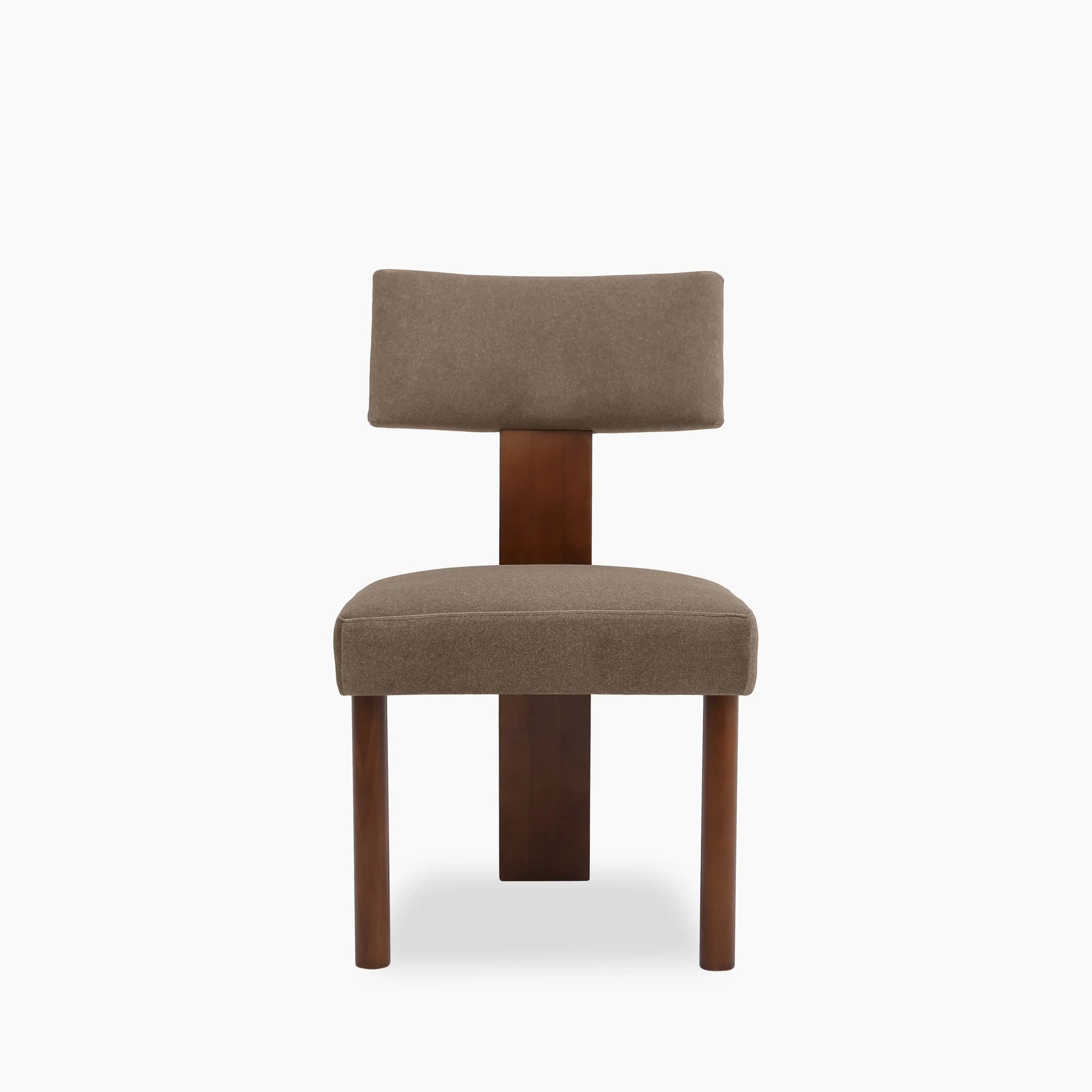 Jose Dining Chair | Truffle Brown Sustainable Mohair Velvet & Walnut
