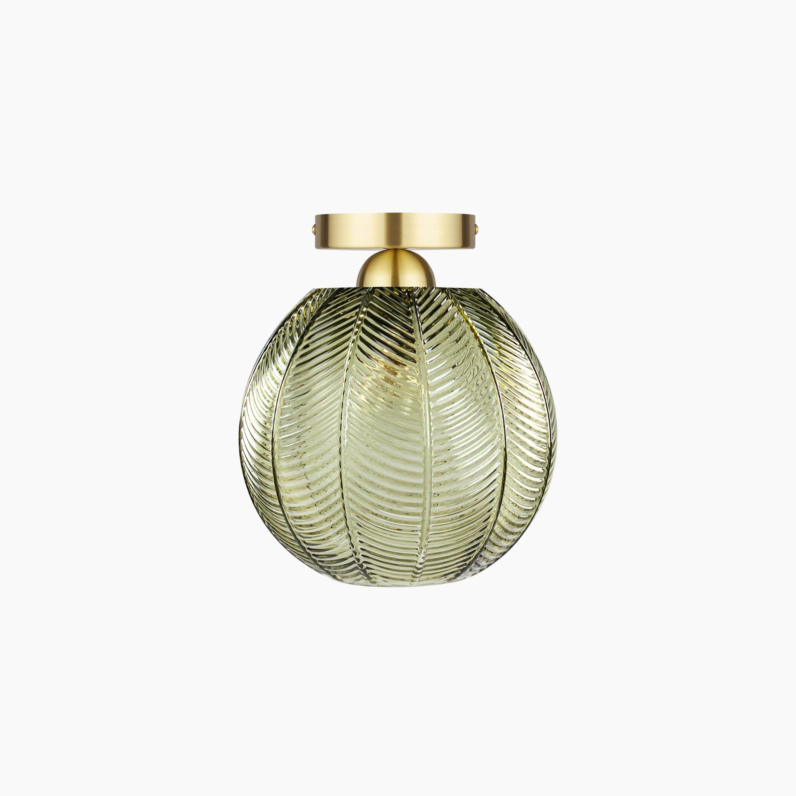 Calla Globe Pendant Light | Green & Brass