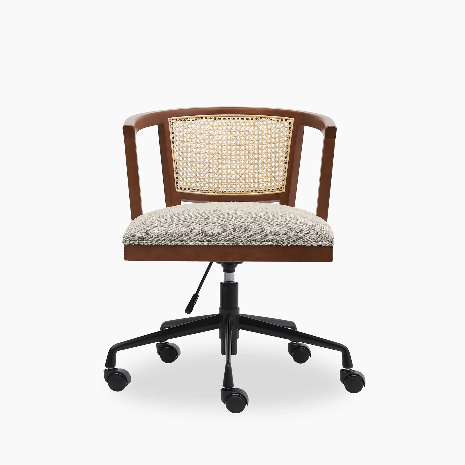 Lana Office Chair | Speckled Stone Sustainavle Boucle & Walnut