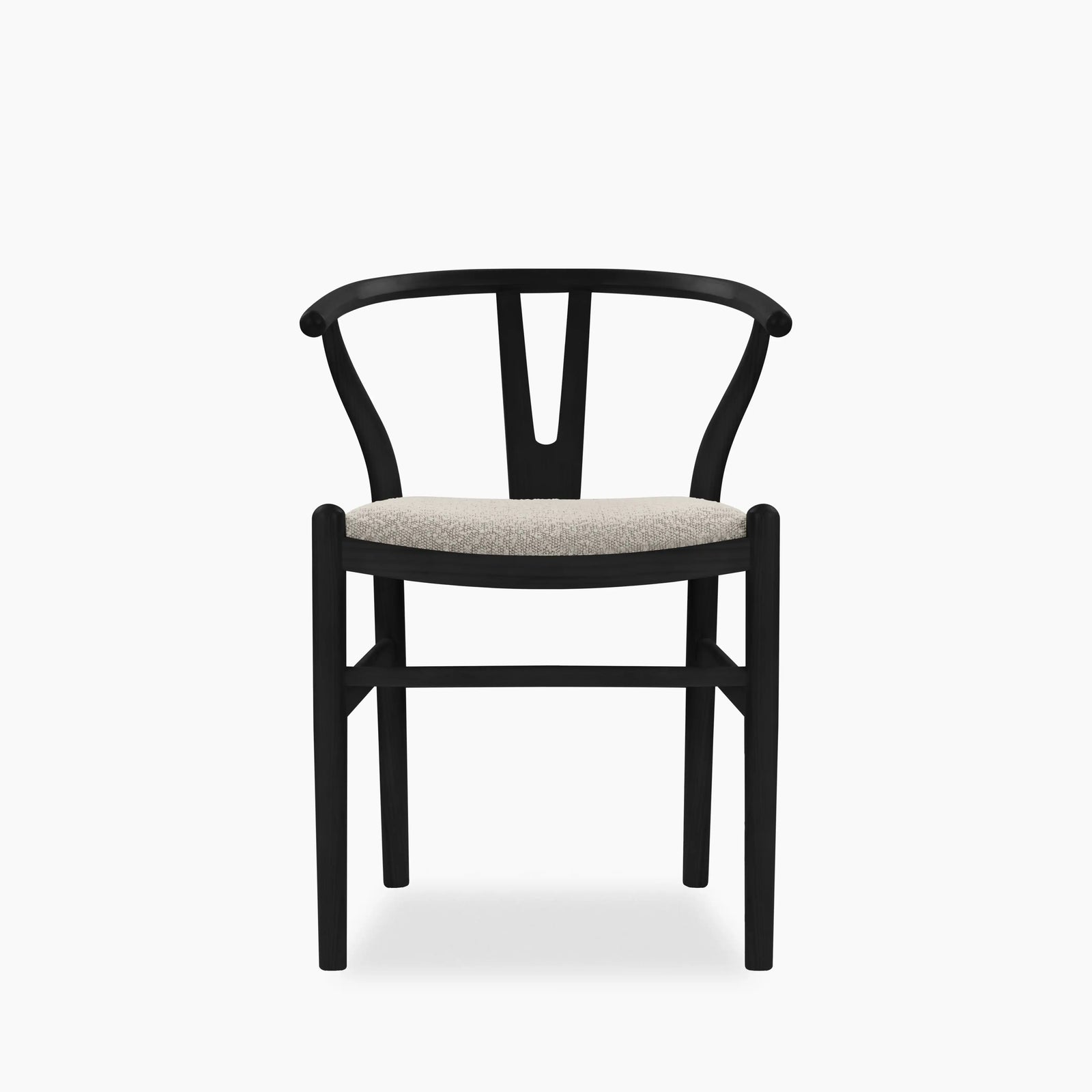 Wish Wooden Dining Chair | Speckled Stone Sustainable Boucle & Black