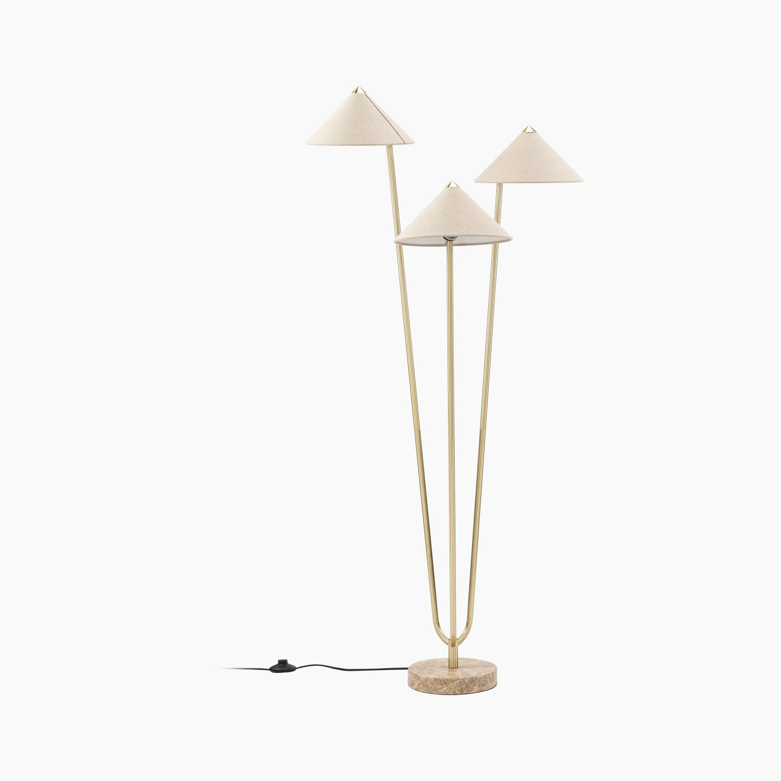 Chilton Floor Lamp | Natural & Brass