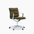 Urma Office Chair | Moss Green Sustainable Mohair Velvet & Chrome