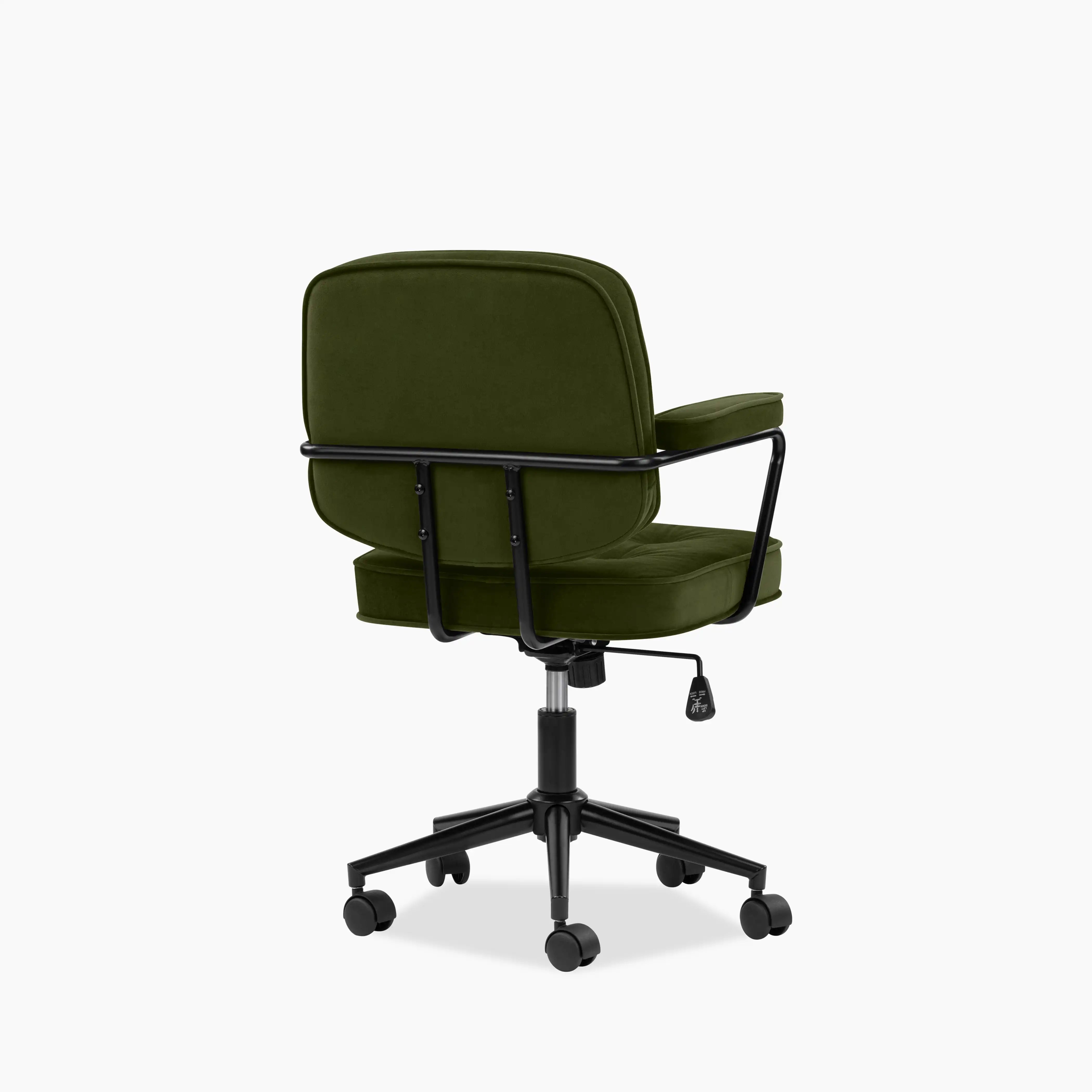 Paige Office Chair | Olive Green Sustainable Velvet & Black
