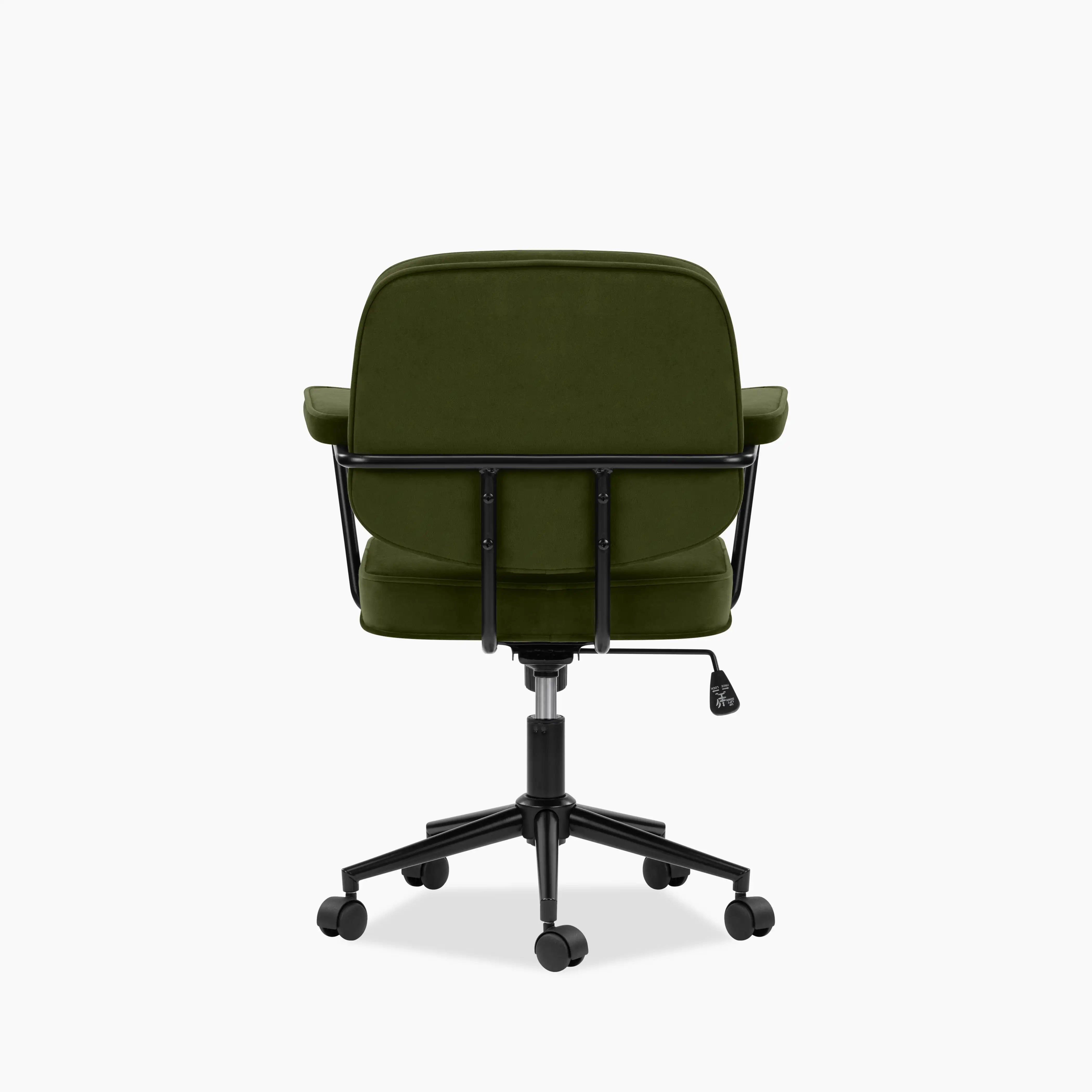 Paige Office Chair | Olive Green Sustainable Velvet & Black