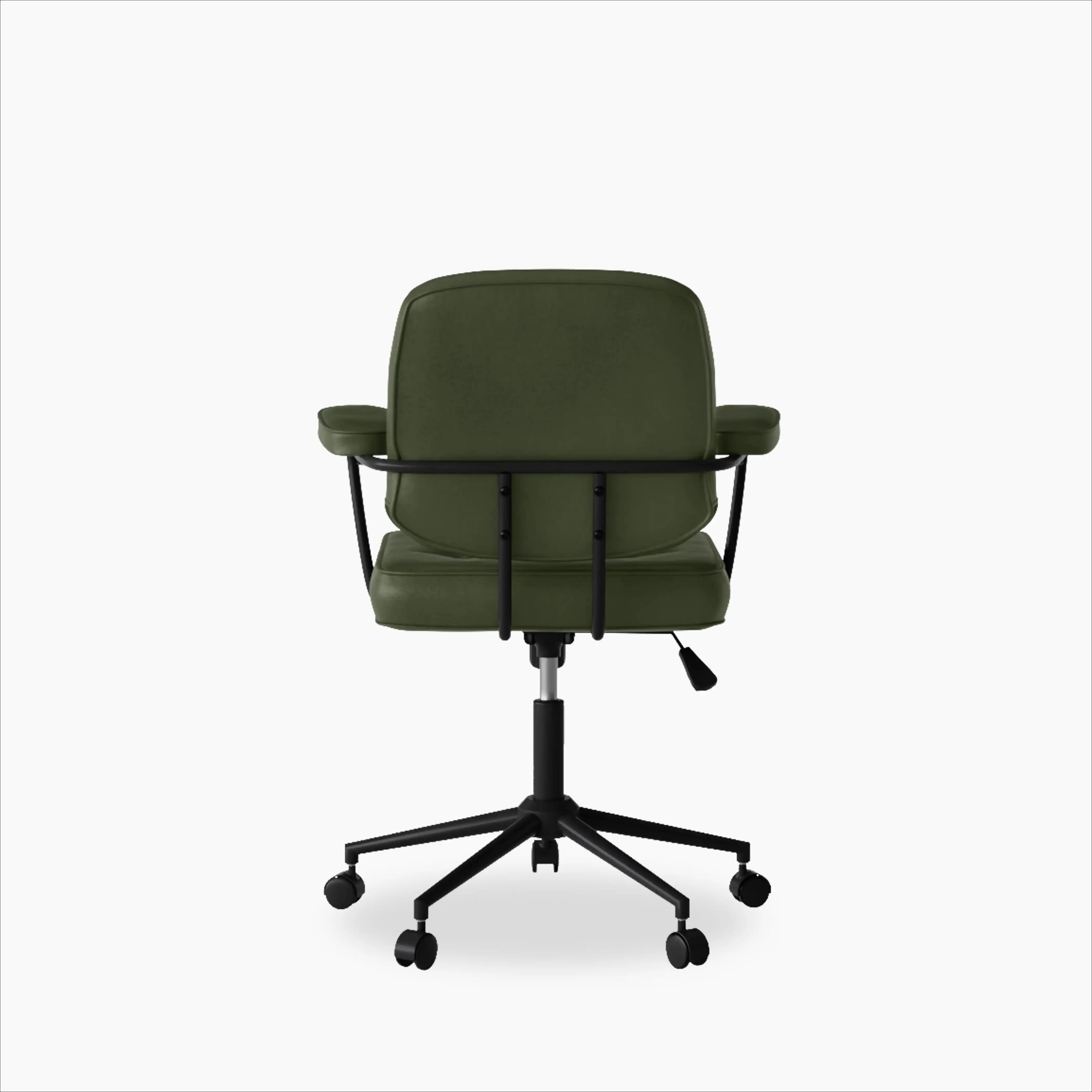Paige Office Chair | Vintage Green Faux Leather & Black