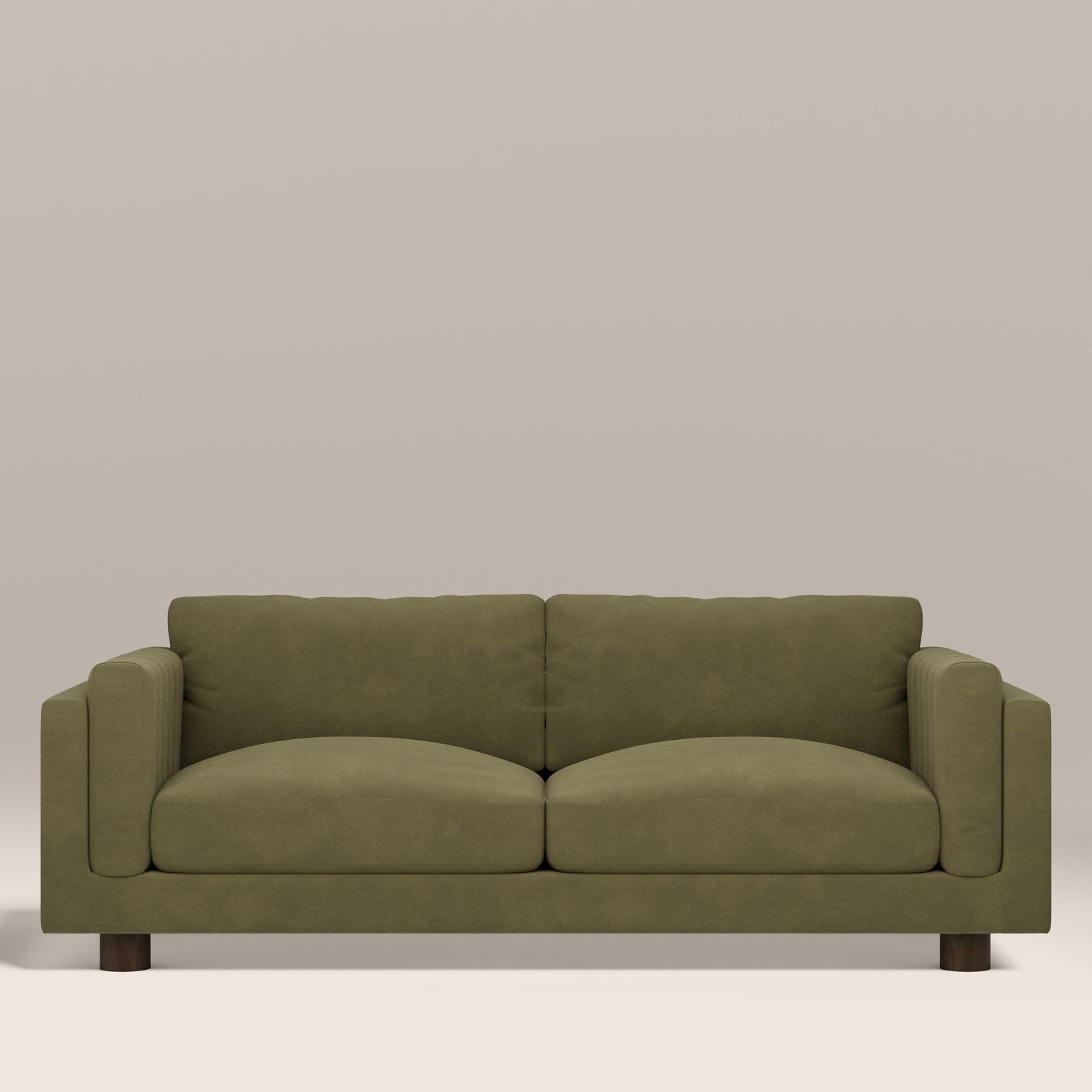 Halton 3 Seater Sofa | Moss Green Sustainable Mohair Velvet