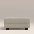 Halton Footstool | Speckled Stone Sustainable Boucle