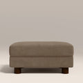 Halton Footstool | Truffle Brown Sustainable Mohair Velvet