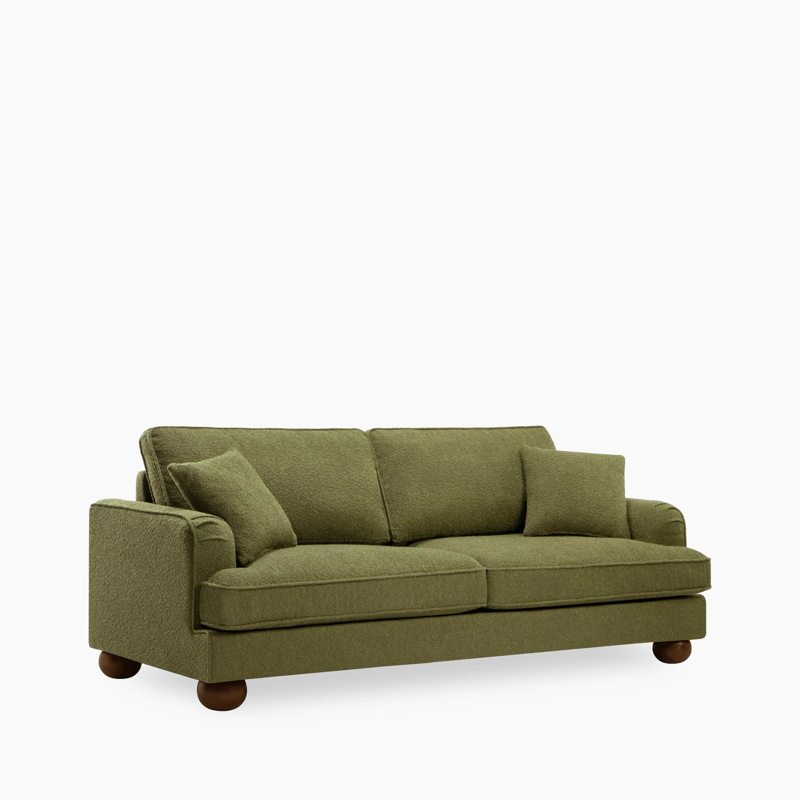 Nola 3 Seater Sofa | Moss Green Boucle