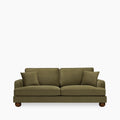 Nola 3 Seater Sofa | Moss Green Sustainable Mohair Velvet
