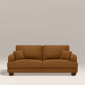 Nola 3 Seater Sofa | Caramel Brown Sustainable Mohair Velvet