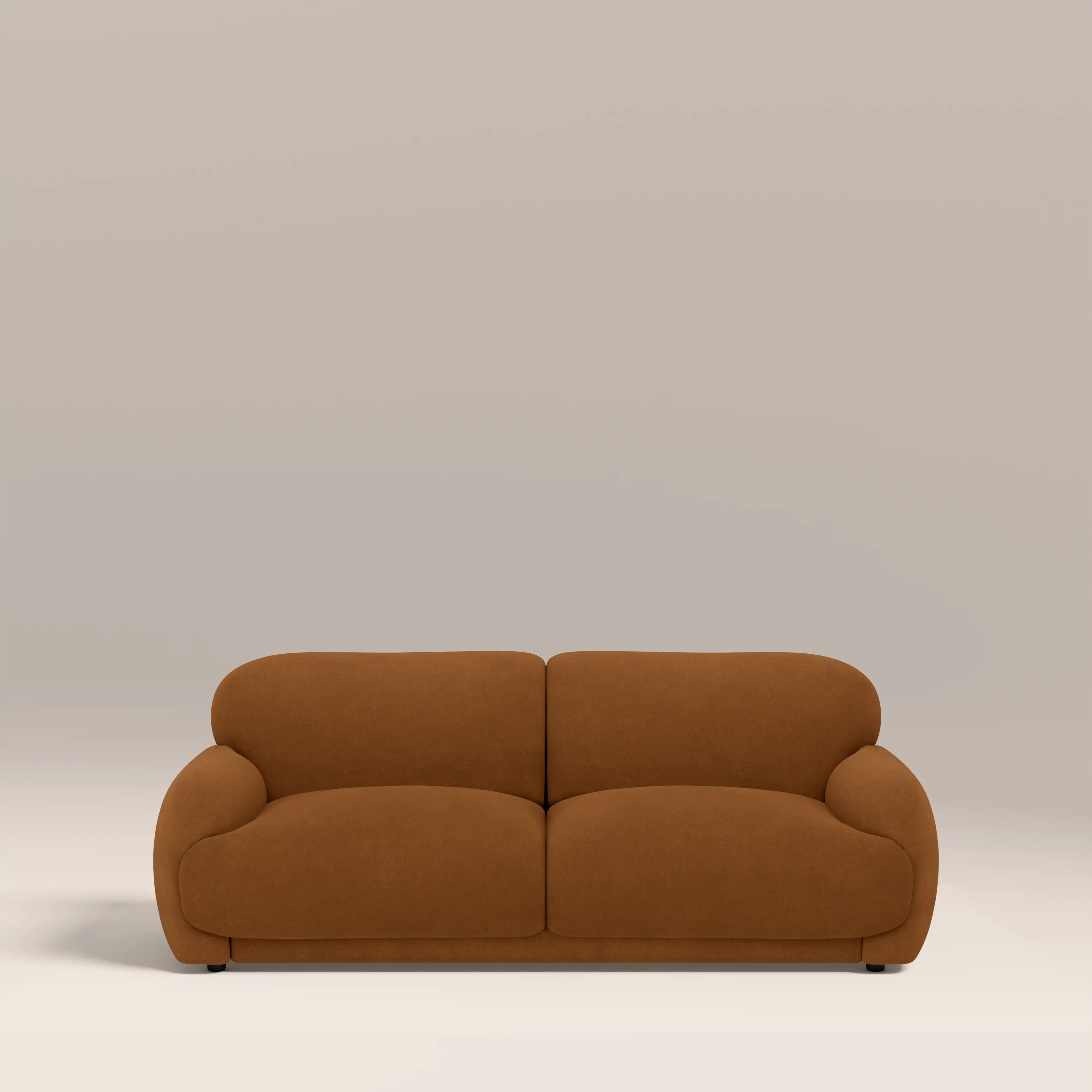 Cloud 2 Seater Sofa | Caramel Brown Sustainable Mohair Velvet