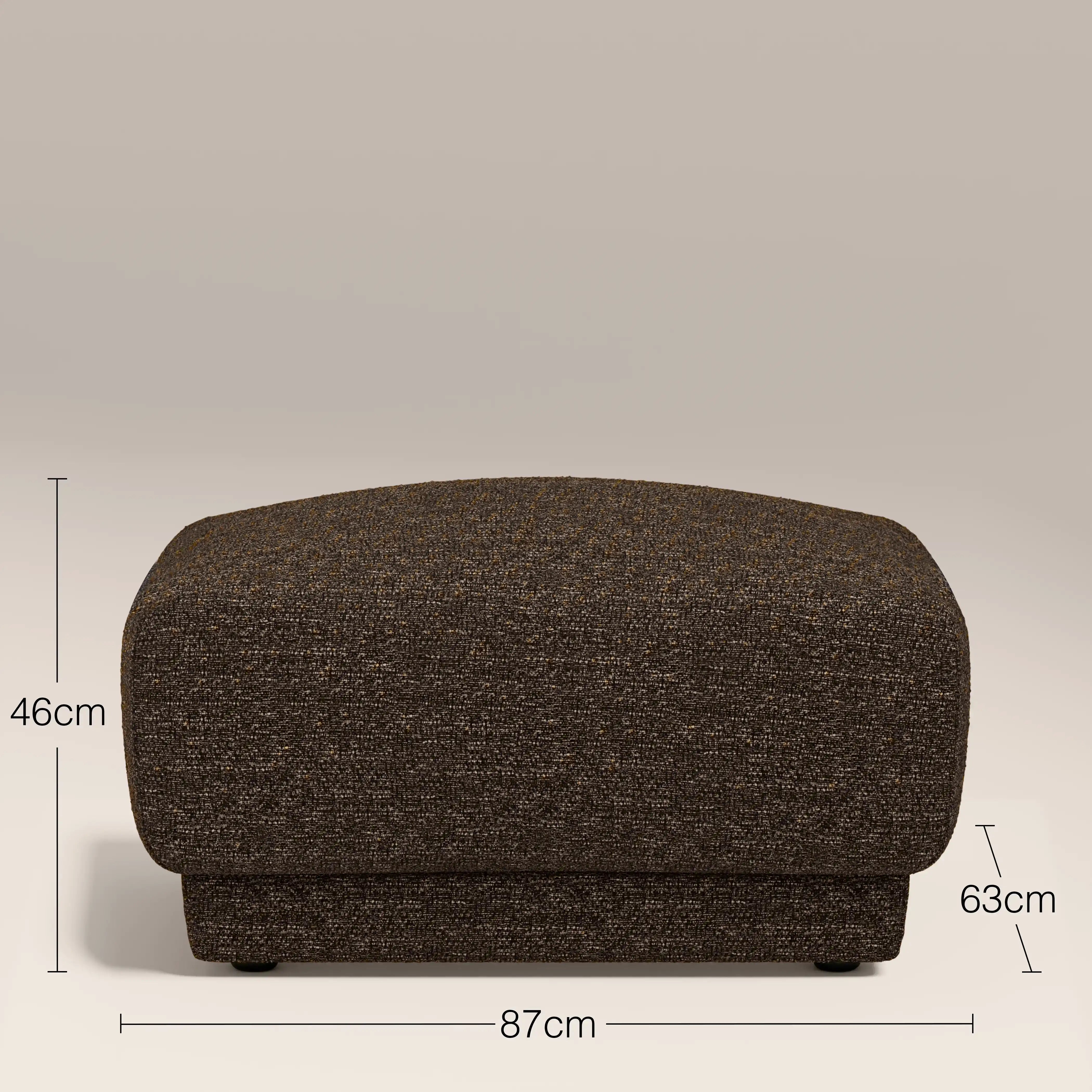 Cloud Footstool | Speckled Espresso Boucle