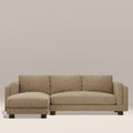 Halton Left Hand Chaise Sofa | Speckled Cappuccino Boucle