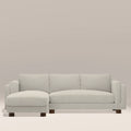 Halton Left Hand Chaise Sofa | Speckled Stone Sustainable Boucle