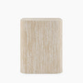 Sabel Square Side Table | Natural Travertine Effect