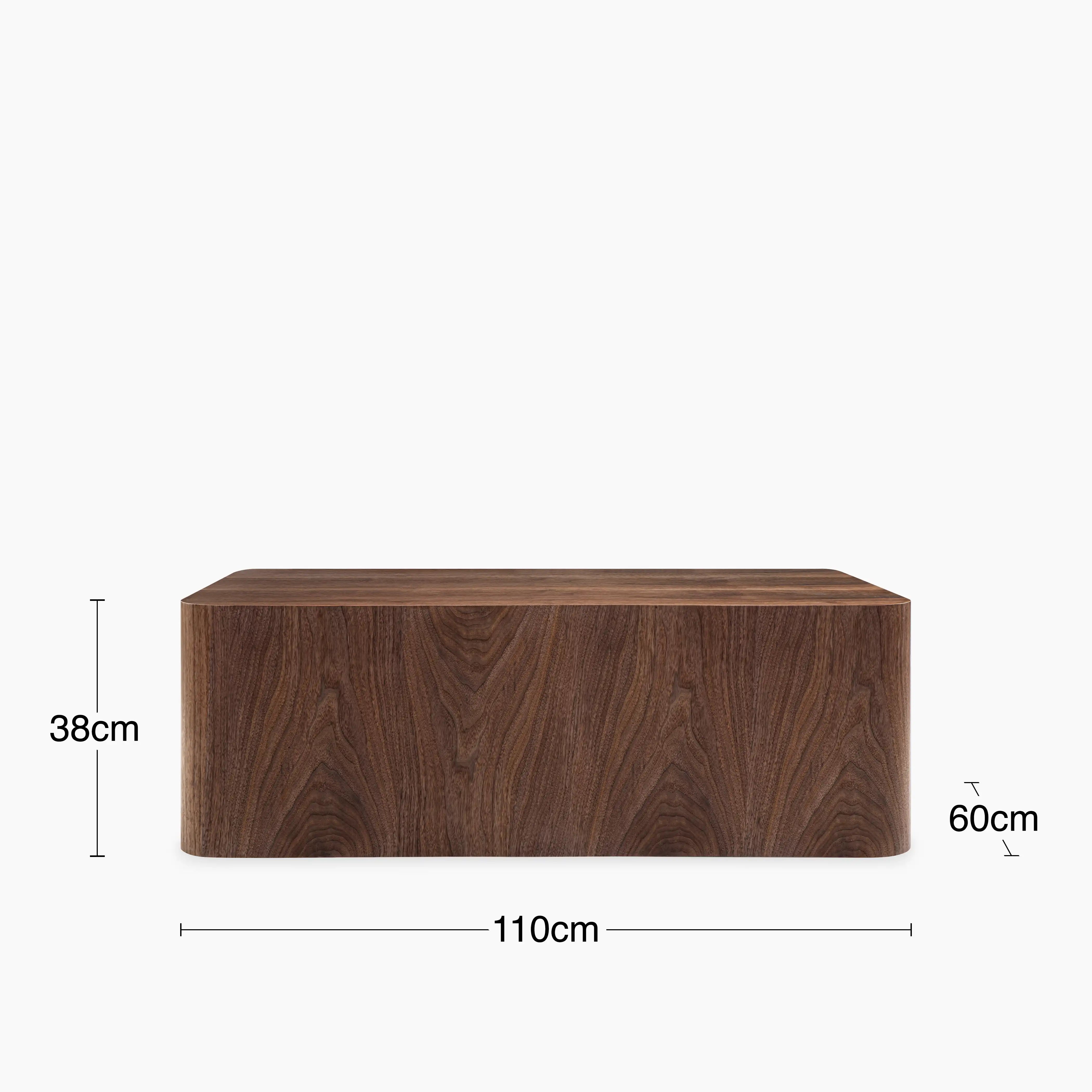 Sabel Rectangle Wooden Coffee Table | Walnut