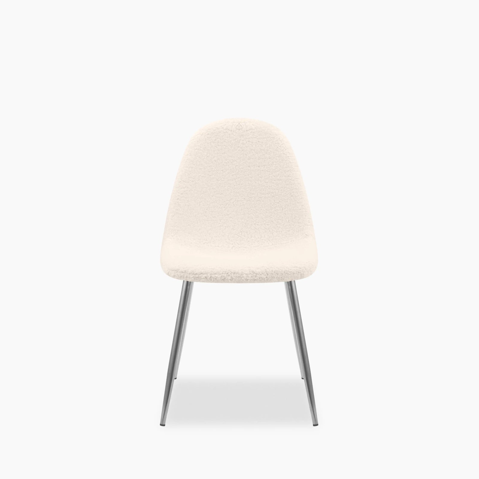Rayner Dining Chair | Ivory White Teddy Boucle