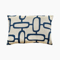 Rectangle Cushion | Blue & Cream