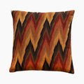 Retro Chevron Square Cushion | Brown & Rust