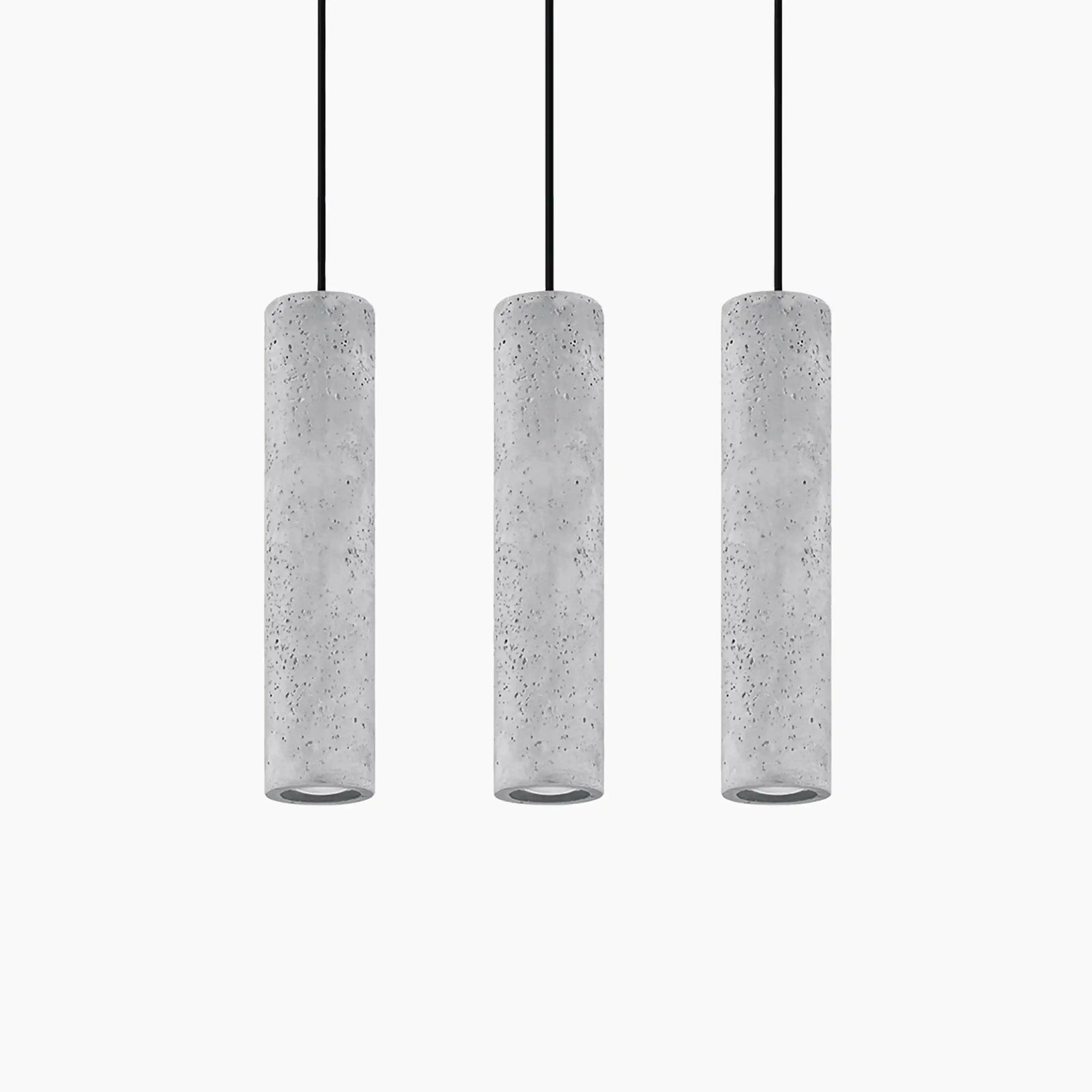 Assia 3 Light Pendant Light | Concrete Grey