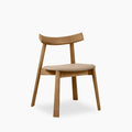 Clyde Wooden Dining Chair | Latte Sustainable Fabric & Oak
