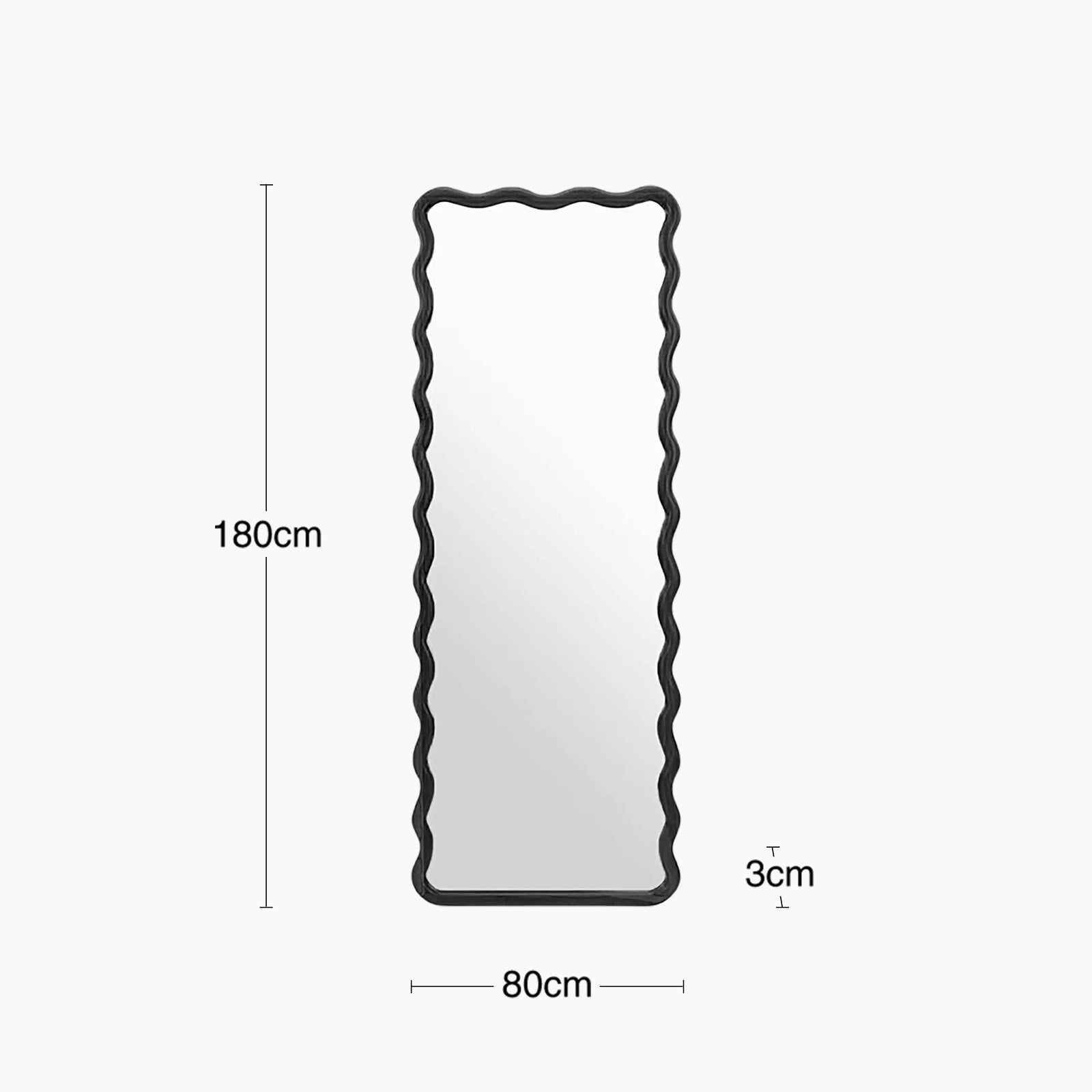 Osaka Full Length Mirror | Black