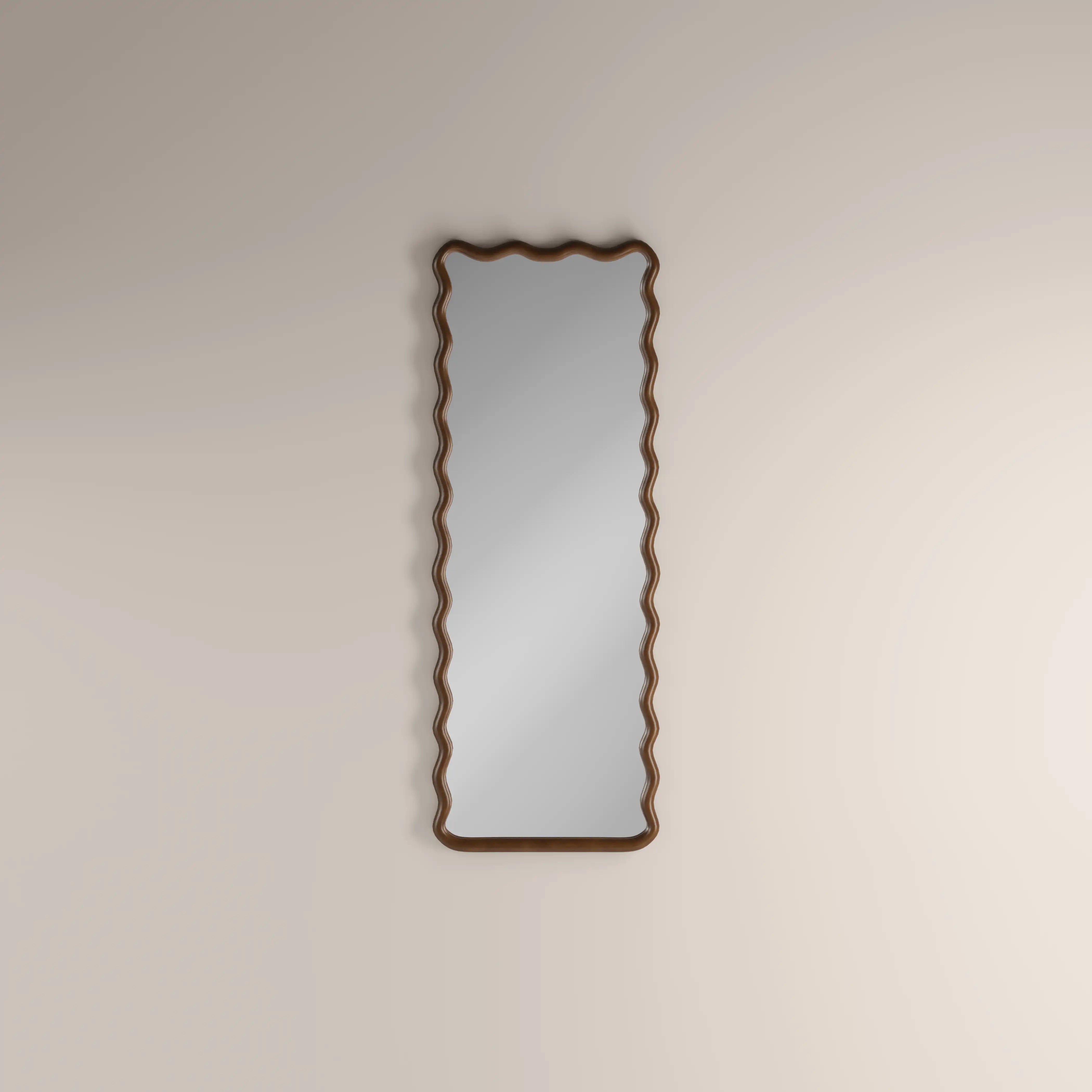 Osaka Wavy Full Length Mirror, Walnut | Cult Furniture – Cult