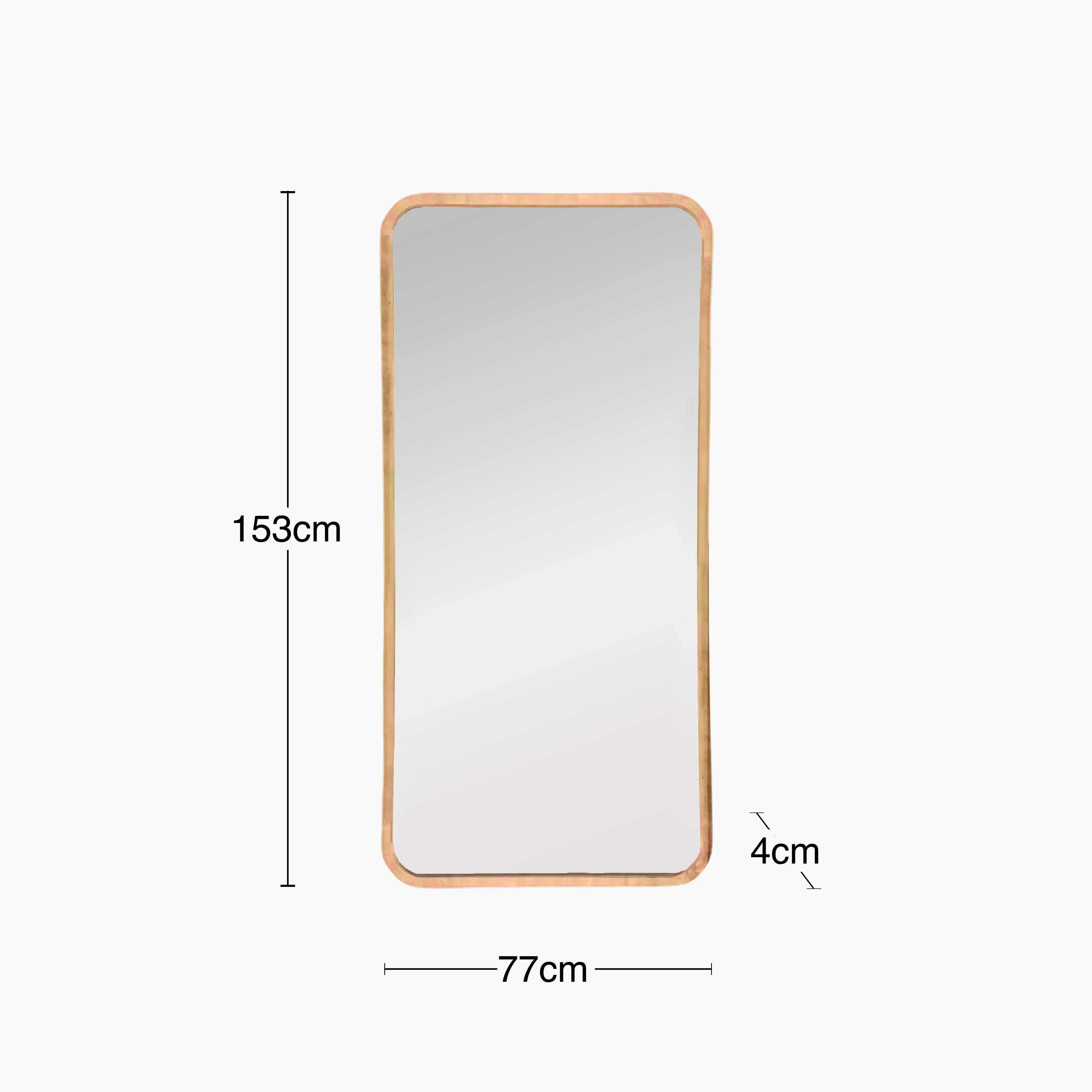 Kolson Rectangle Full Length Mirror | Burl Wood