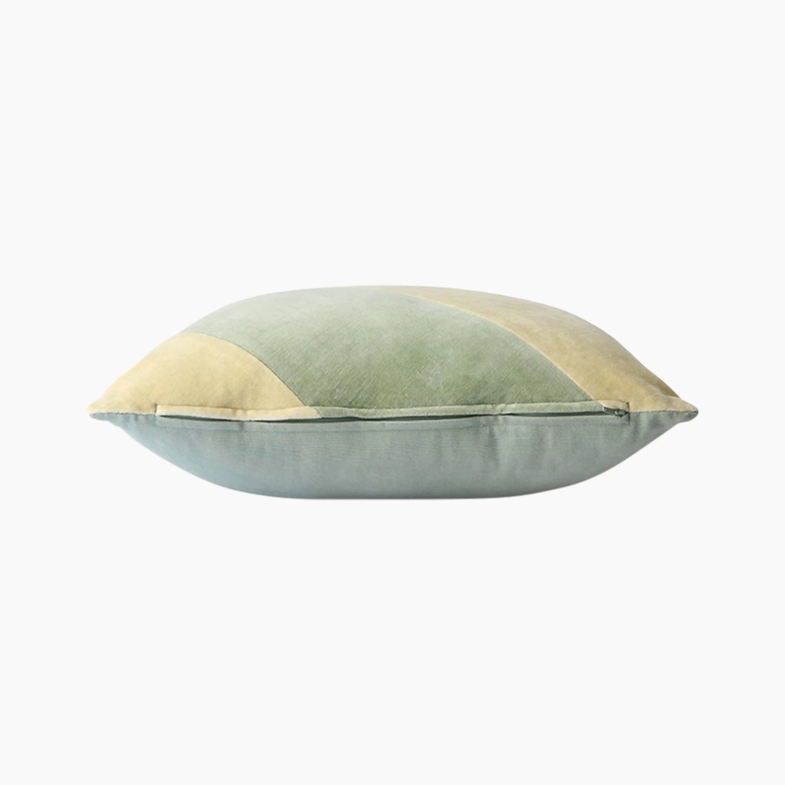 HKliving Striped Velvet Cushion | Mint & Green