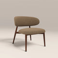 Halston Accent Chair | Speckled Cappuccino Boucle & Walnut
